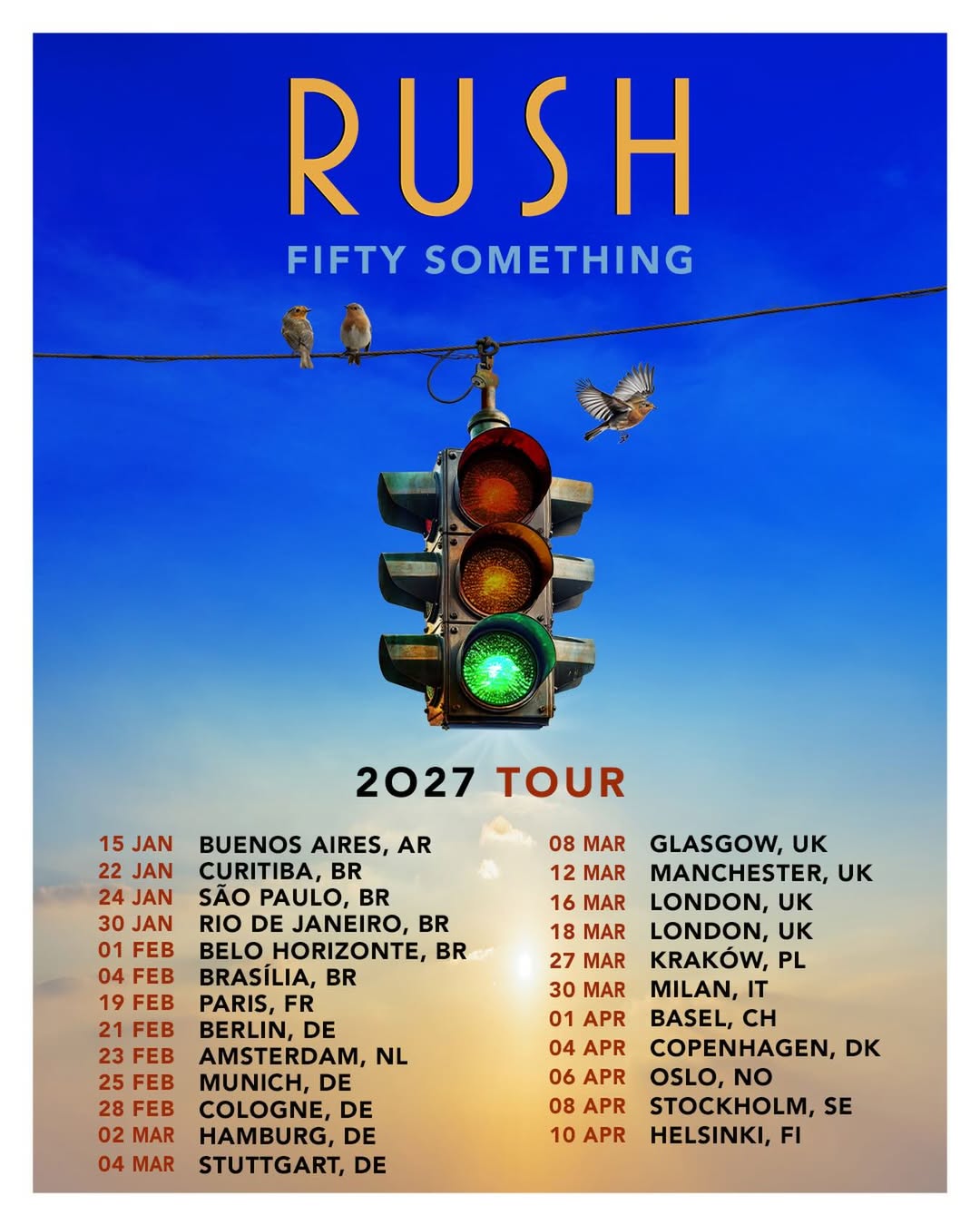 Rush oficializa su regreso a Sudamérica para el 2027